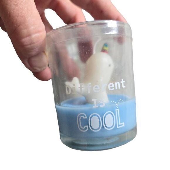 Rainbow pride Candle "Show Your True Colors" & " Different is cool" Uplifting En - Picture 3 of 5